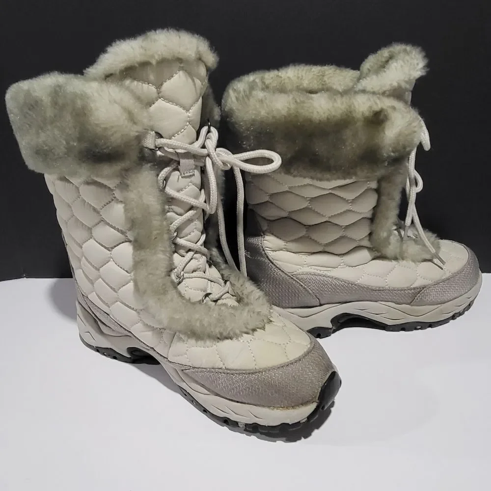L.L.Bean Women's Quilted Winter Boots With Faux Fur